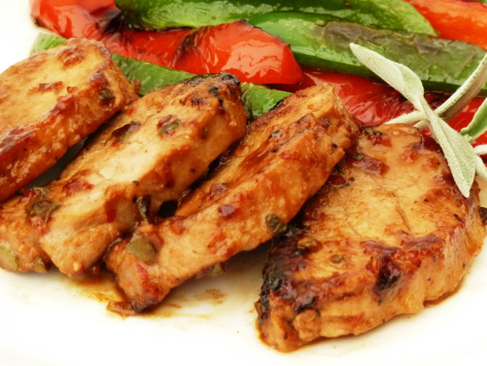 Pork Loin with Dijon Mustard & Chilli Pepper Jam